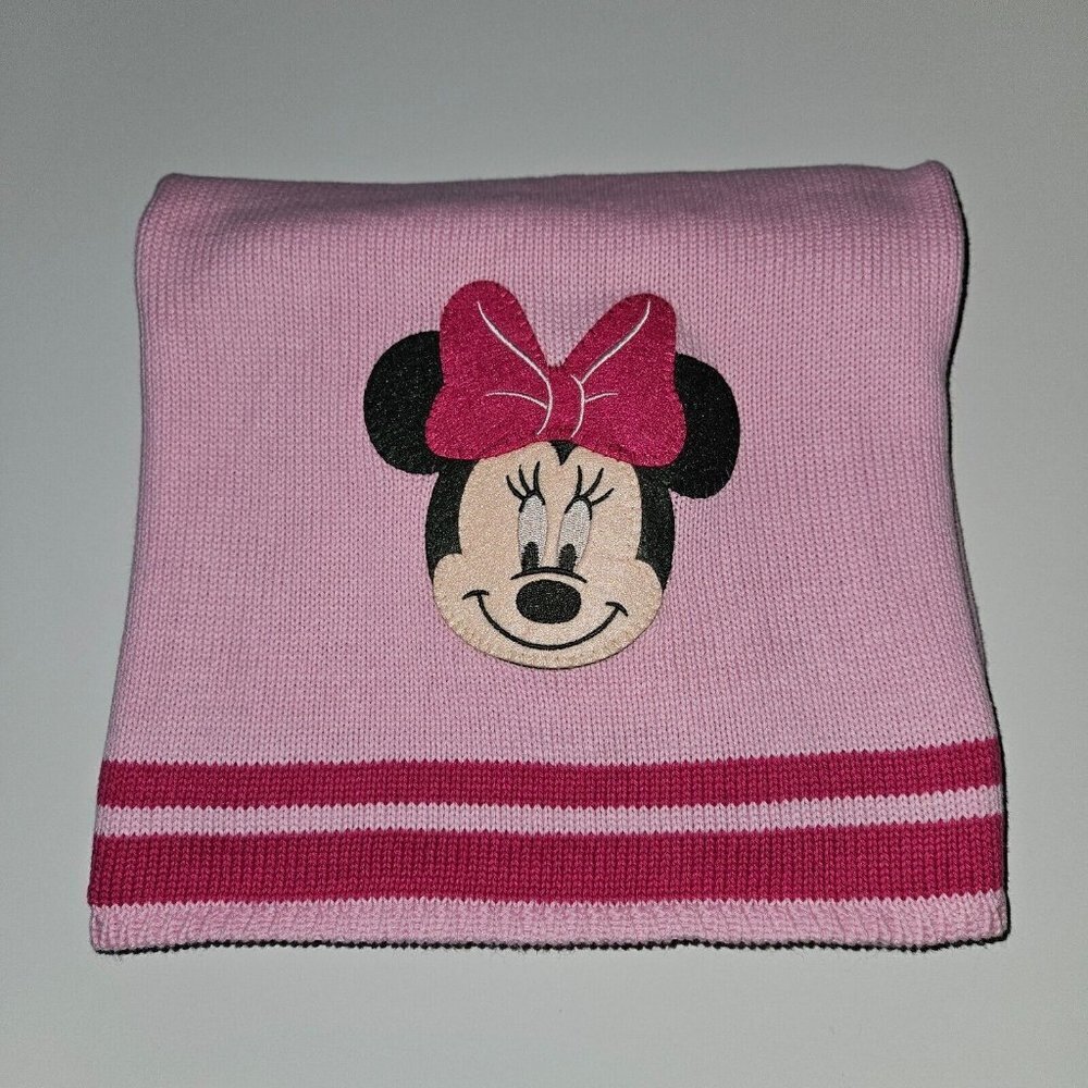 Disney Baby Minnie Mouse Pink Knit Baby Blanket Lovey 30x40